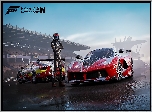Gra, Forza Motorsport 7, Ferrari, Czerwone, Kierowca