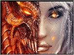 Fantasy, Kobieta, Maska, Diablo 3