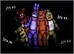 Animatronik, Foxy, Golden Freedy, Bonny, Freedy, Chica