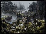 Gra, God of War, Sceneria, Skały, Most
