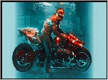 Gra, Cyberpunk 2077, Motocykl, Yaiba Kusanagi CT-3X, Motocyklista