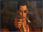 Gra, Yakuza 0, Postać, Goro Majima, Mężczyzna, Pistolet, Opaska