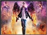 Gra, Saints Row Gat out of Hell, Postać, Johny Gat Render, Anioł, Broń, Pistolety, Bitwa