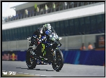 Gra, MotoGP 21, Motocykl, Yamaha, Motocyklista, Tor, Wyścig, Plakat