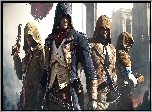 Gra, Assassins Creed Unity, Postać, Arno Dorian, Mężczyźni, Broń, Kaptury