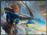 Gra, The Legend of Zelda Tears of the Kingdom, Postać, Zelda, Elfka, Łuczniczka, Łuk