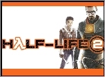 postacie, kobieta, mężczyzna, logo, Half Life 2