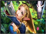 Gra, The Legend of Zelda, Postać, Księżniczka, Elfka, Rośliny, Koń, Strumień, Woda