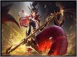 Gra, League of Legends Wild Rift, Postać, Nami, Kobieta, Ryba, Łuska, Szpony, Broń