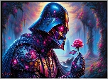 Grafika, Star Wars, Lord Darth Vader, Róża
