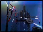 Helikopter, Samochód Policyjny, Spider-Man Miles Morales, Gra Gra Spider-Man