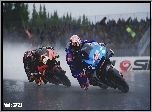 Gra, MotoGP 21, Motocykle, Suzuki, KTM, Motocykliści, Tor, Trybuny, Wyścig, Plakat