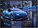 Gra, Need for Speed Heat, Lamborghini Huracan, Niebieski