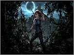 Gra, Shadow of the Tomb Raider, Lara Croft, Noc, Księżyc  
