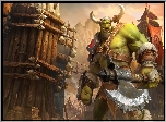 Gra, Warcraft III Reforged, Postać, Axes, Ork, Topór, Rogi, Sztandar, Wieże