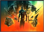 Gra, EVE Online Uprising, Cyborg, Statki, Kosmiczne, Plakat