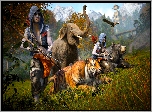 Gra, Far Cry 4, Zwierzęta, Słoń, Tygrys, Niedźwiedź, Uzbrojone, Postacie