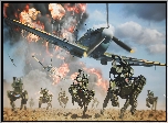 Gra, Battlefield 2042, Samoloty, Roboty, Natarcie