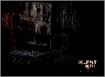Silent Hill, budynki, ciemno, pickup, krew