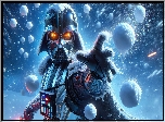 Star Wars, Darth Vader, Świecące, Oczy, Kule, Śnieżne Grafika