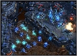 Starcraft 2, miasto, roboty, laser