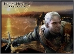 The Witcher, mężczyzna, miecz, amulet, talizman