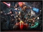 Wojownicy, Z, Gry, Diablo 3, Grafika, 3D, 2D