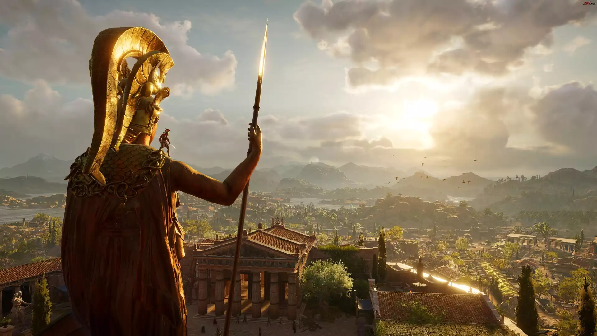 Gra, Assassins Creed Odyssey, PosÄ…g, Atena, Grecja