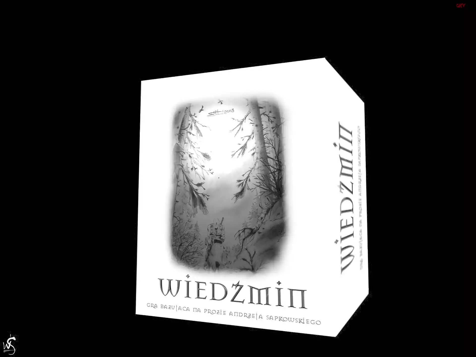 drzewa, las, jeździec, postać, The Witcher