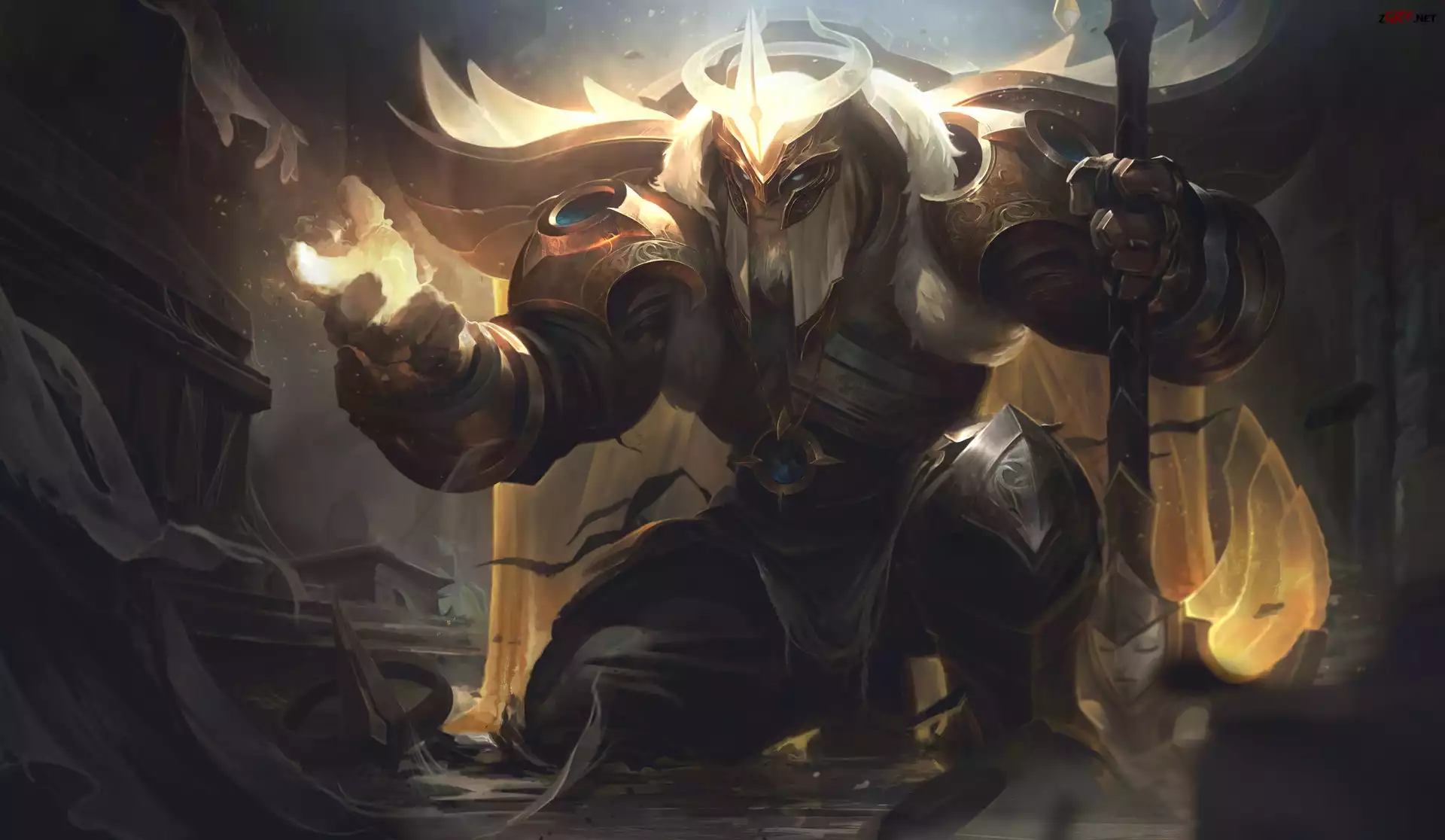 Gra, League of Legends, Postać, Yorick Mori, Pasterz Zagubionych Dusz