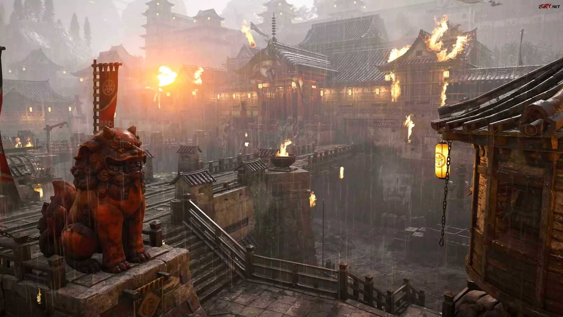 For Honor, Gra, Schody, Budynki, Ogień