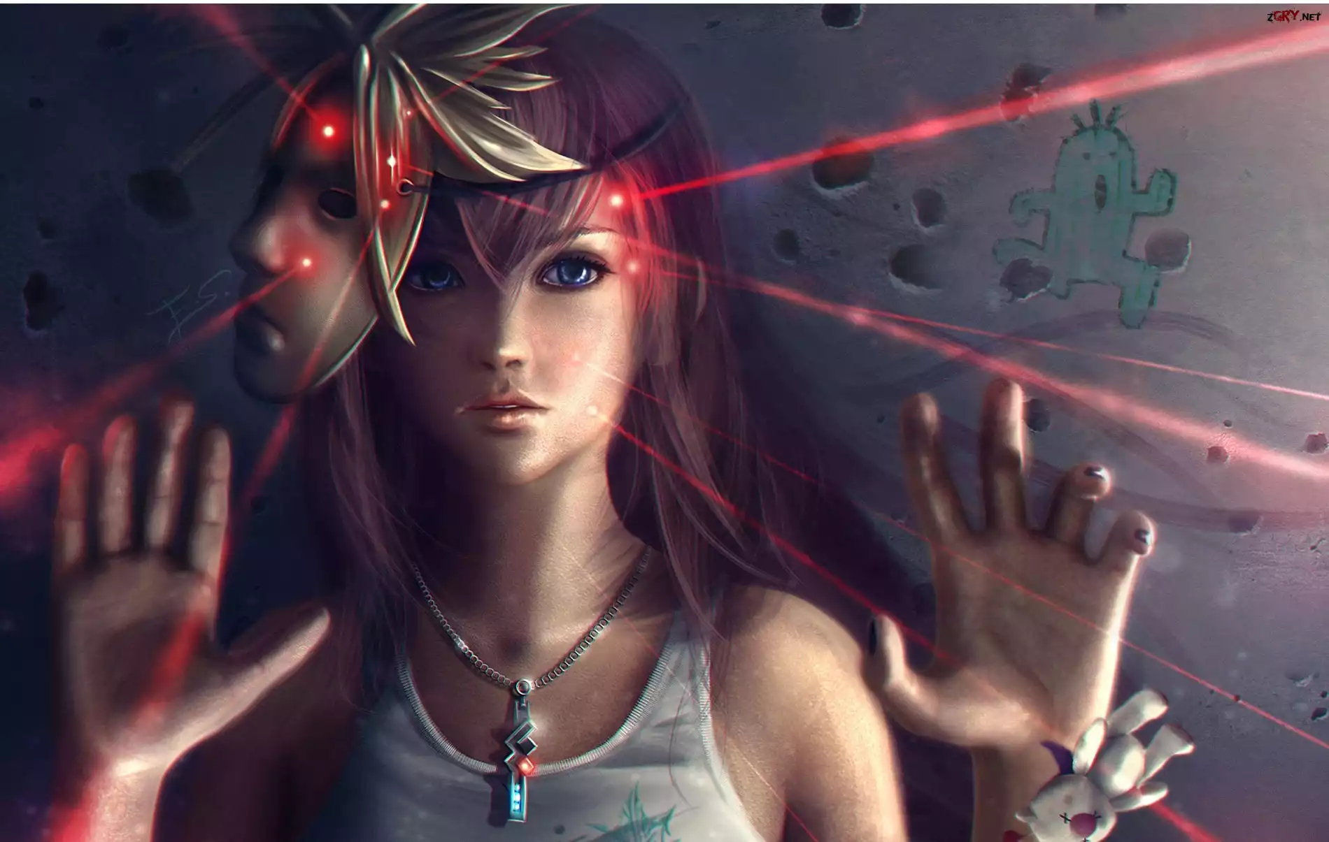 Gra, Final Fantasy, Kobieta, Maska