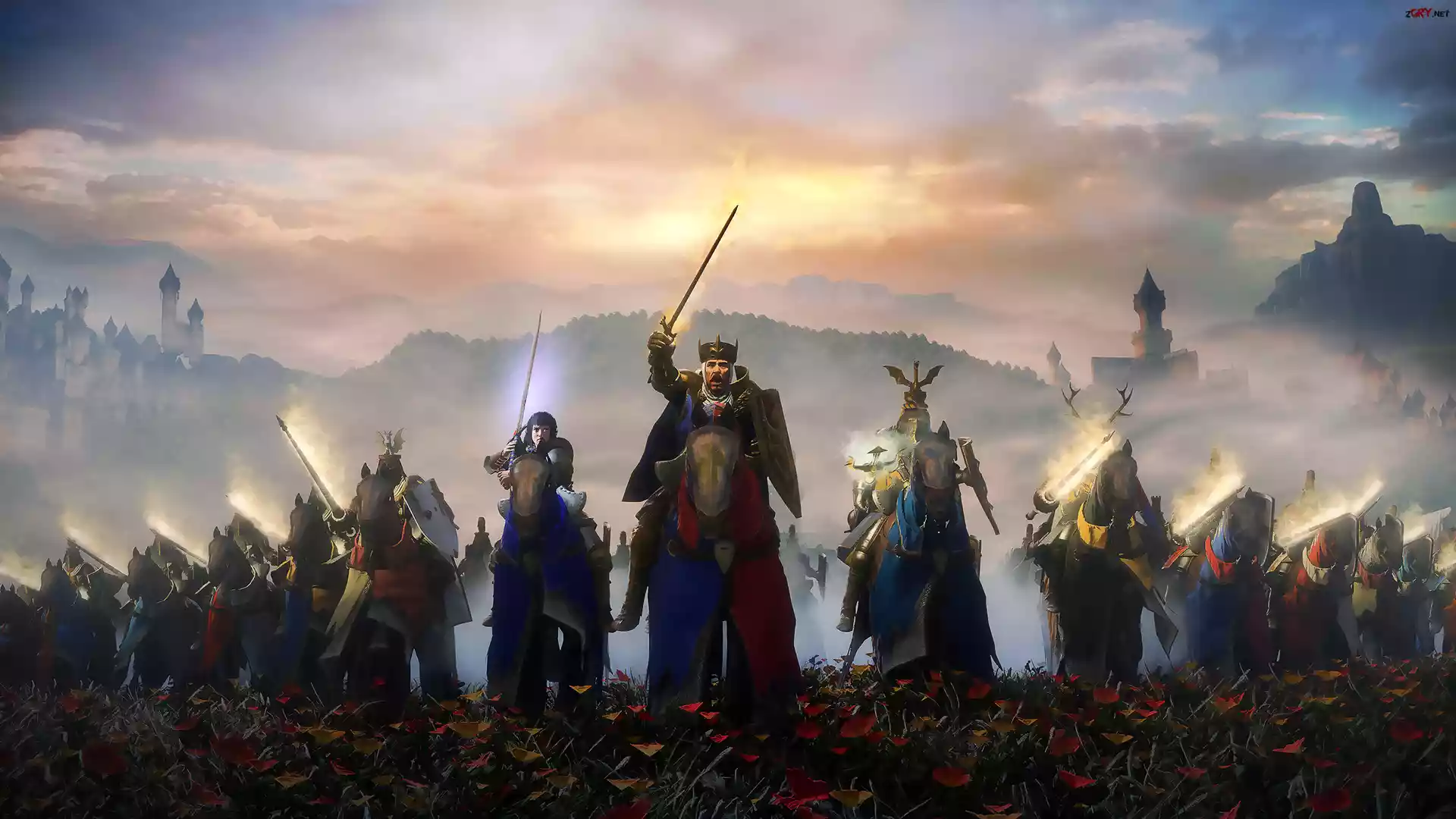 Gra, Total War Warhammer III, Rycerze, Konie, Miecze, Włócznie