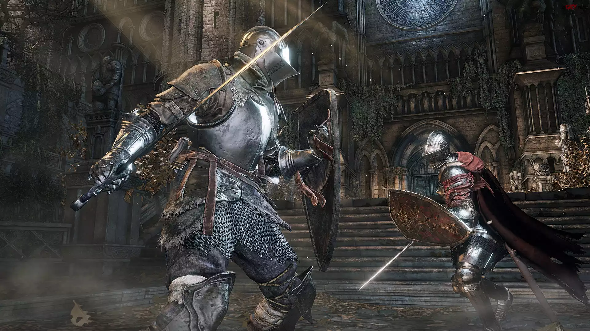 Gra, Dark Souls 3, Rycerze, Walka
