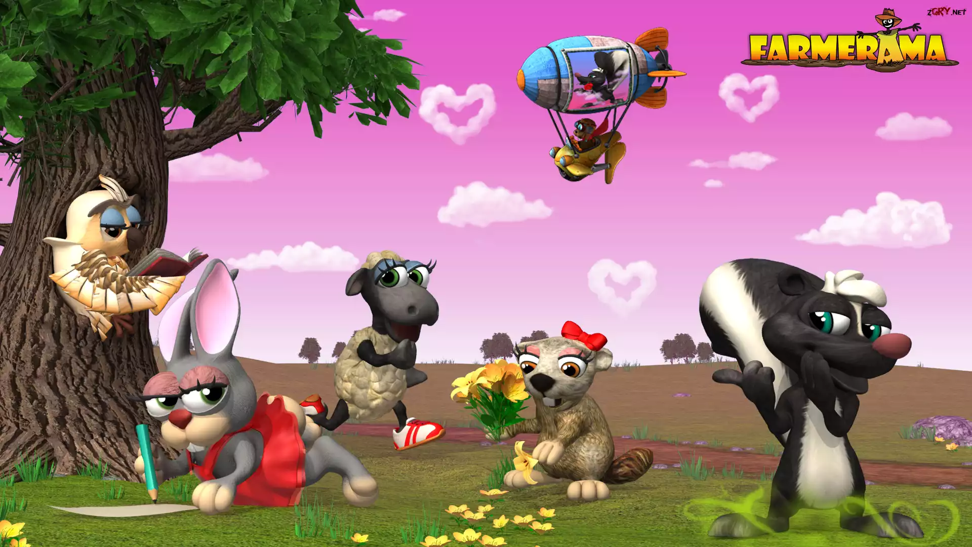 Gra, Farmerama, Sowa, Baranek, Skunks, Królik