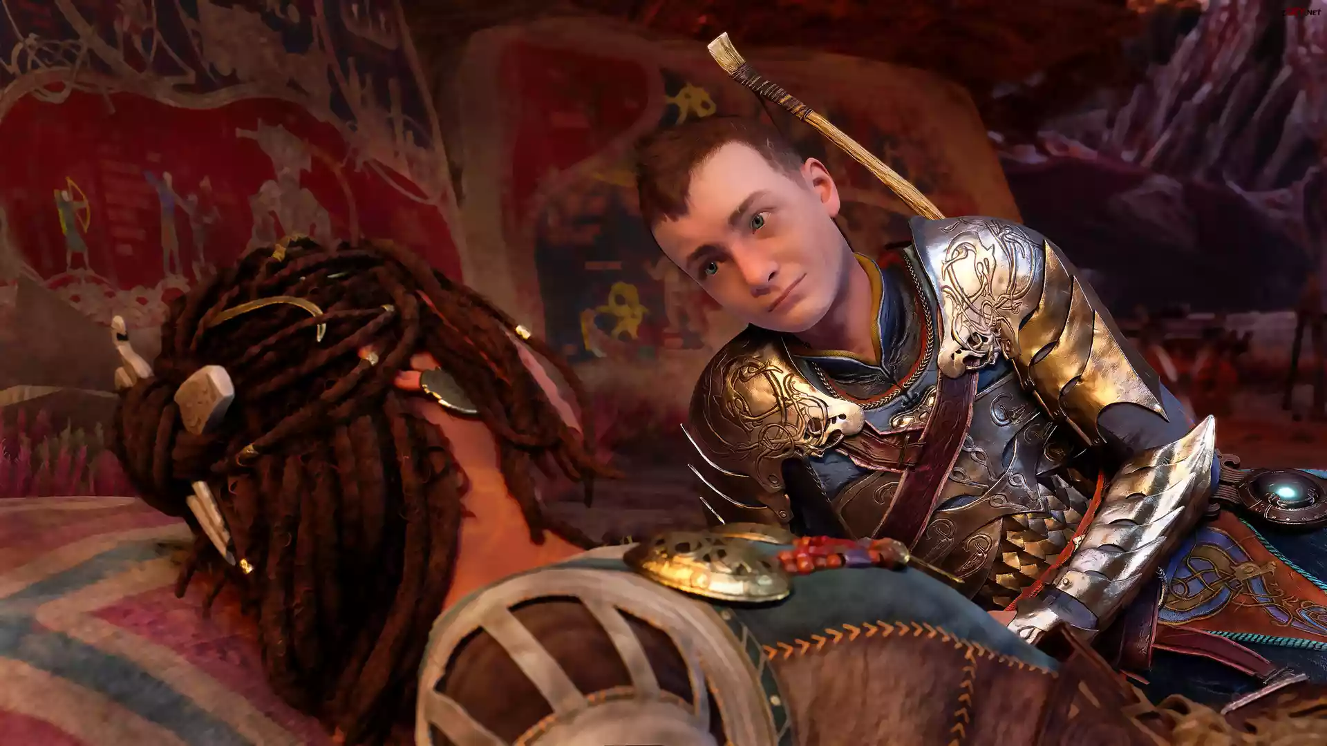Gra, God of War Ragnarok, Postacie, Freya, Atreus, Zbroja, Łuk