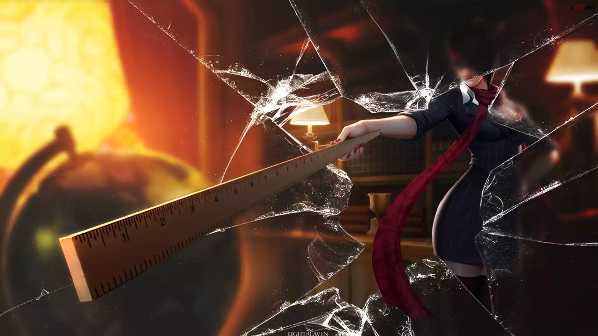 Fiora, Headmistress, League, Of, Legends, Pęknięty, Ekran