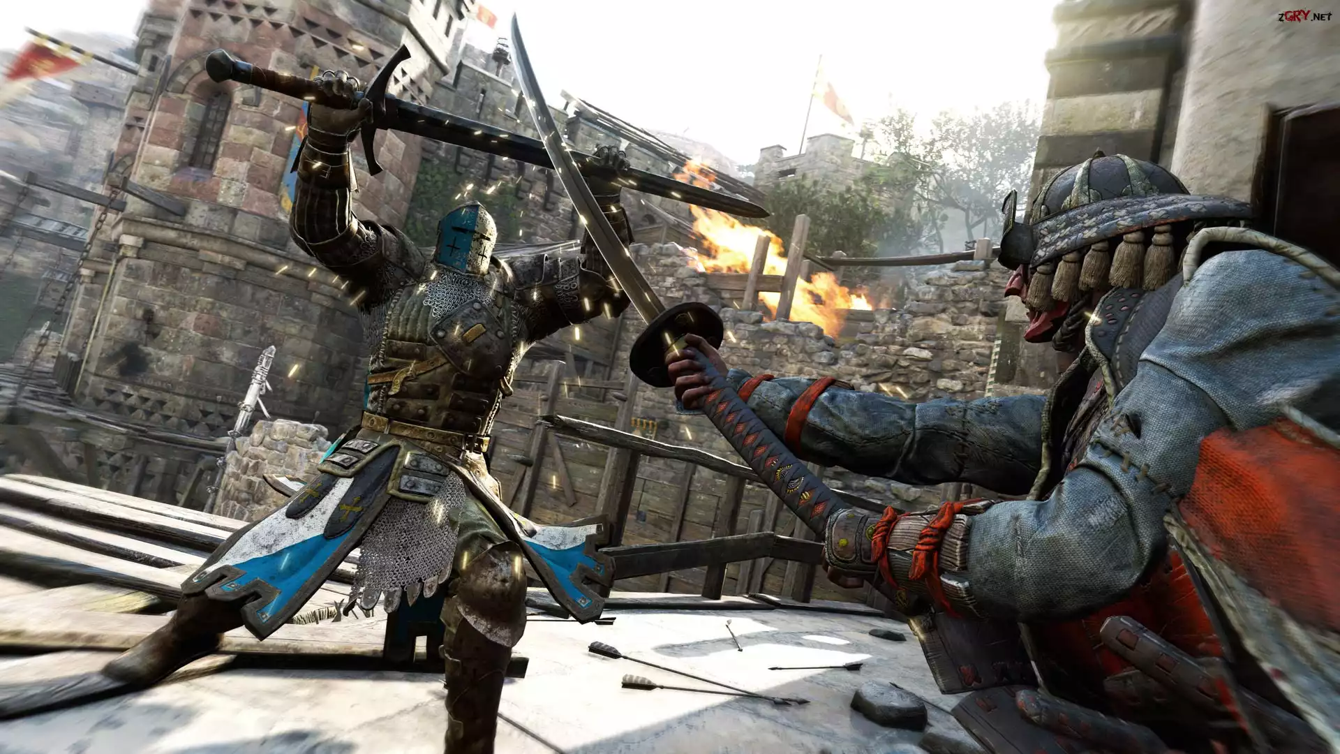 For Honor, Gra, Rycerz Strażnik, Samuraj Kensei, Walka
