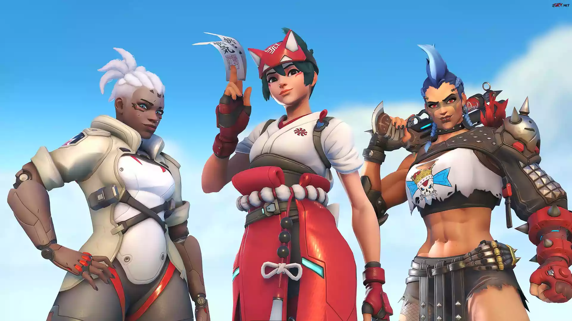Gra, Overwatch 2, Postacie, Sojourn Kiriko, Junker, Queen, Uniformy, Broń, Wyposażenie