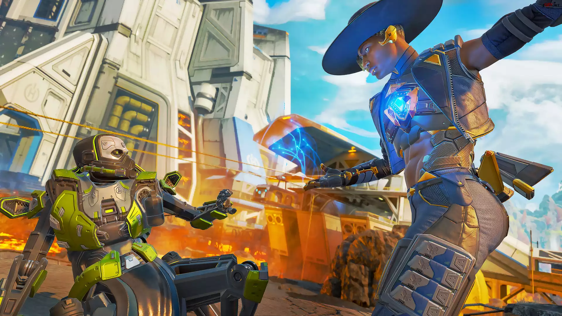 Gra, Apex Legends, Kobieta, Kapelusz, Promienie, Robot, Konstrukcja
