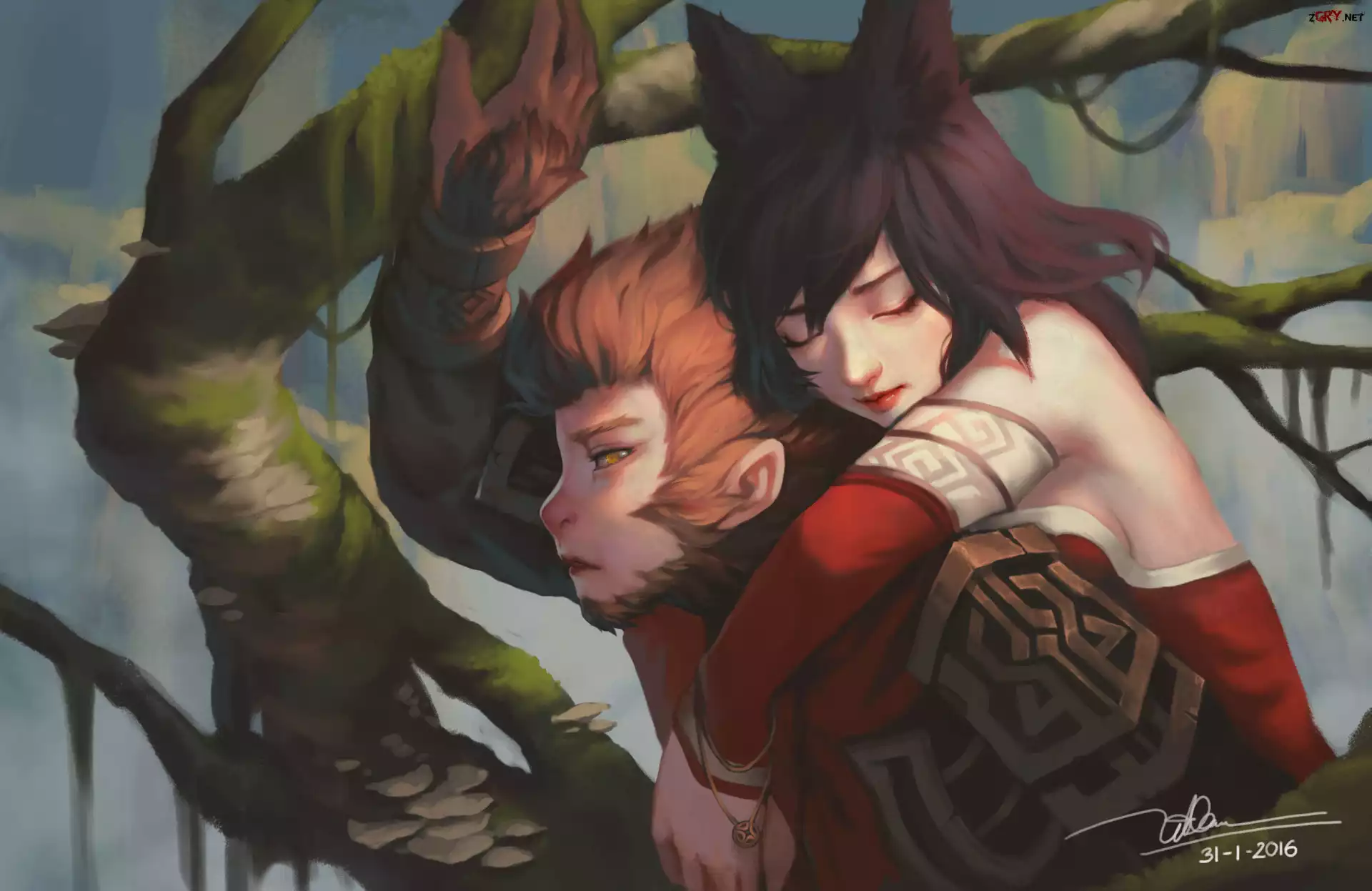Leagune of legends Ahri, Wukong