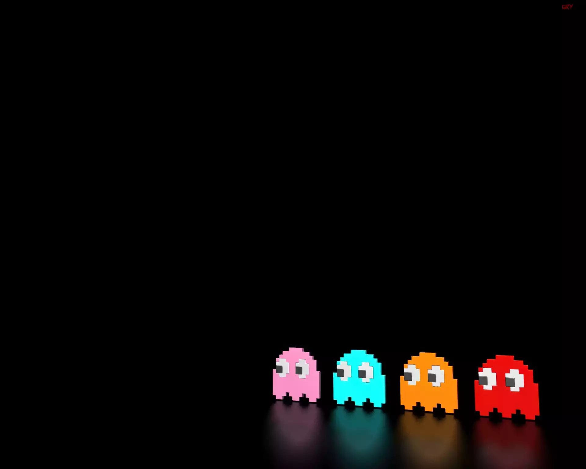 Pac-man, Kolorowe, Stworki