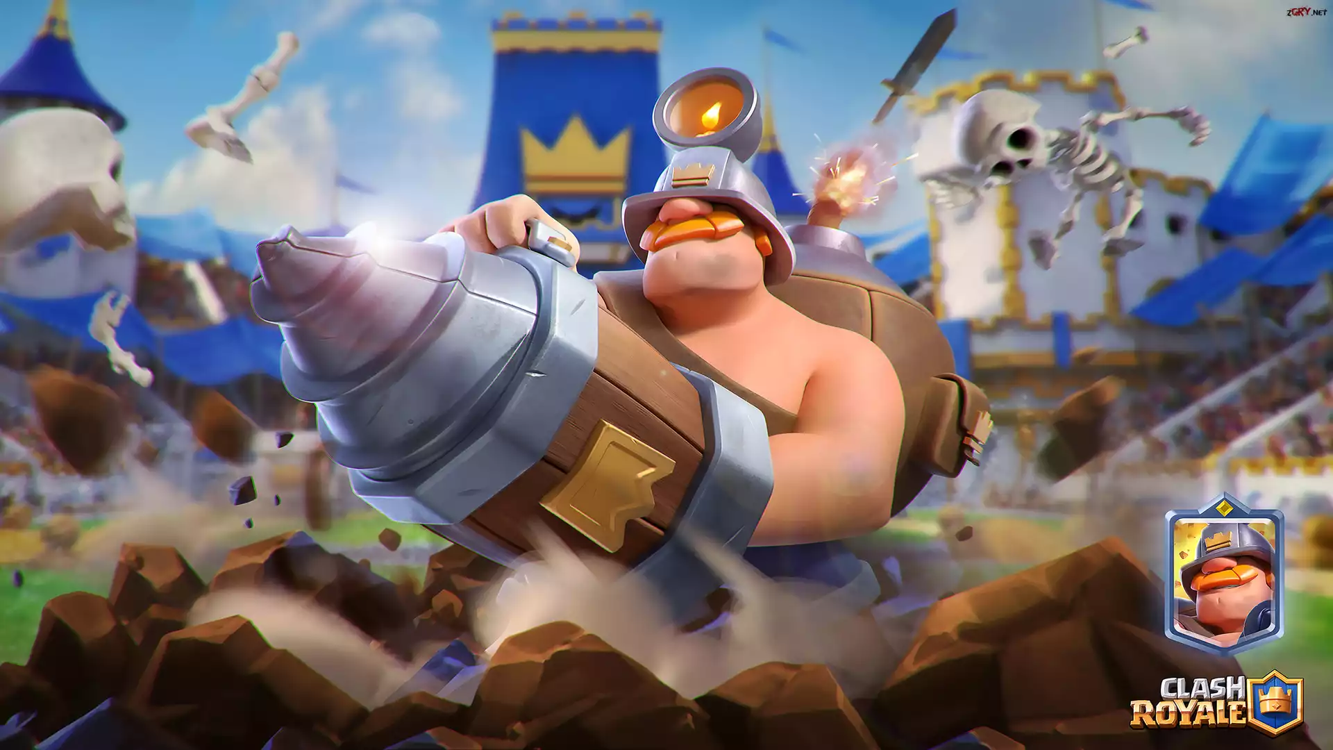 Gra, Clash Royale, Postać, Strażak, Gaśnica