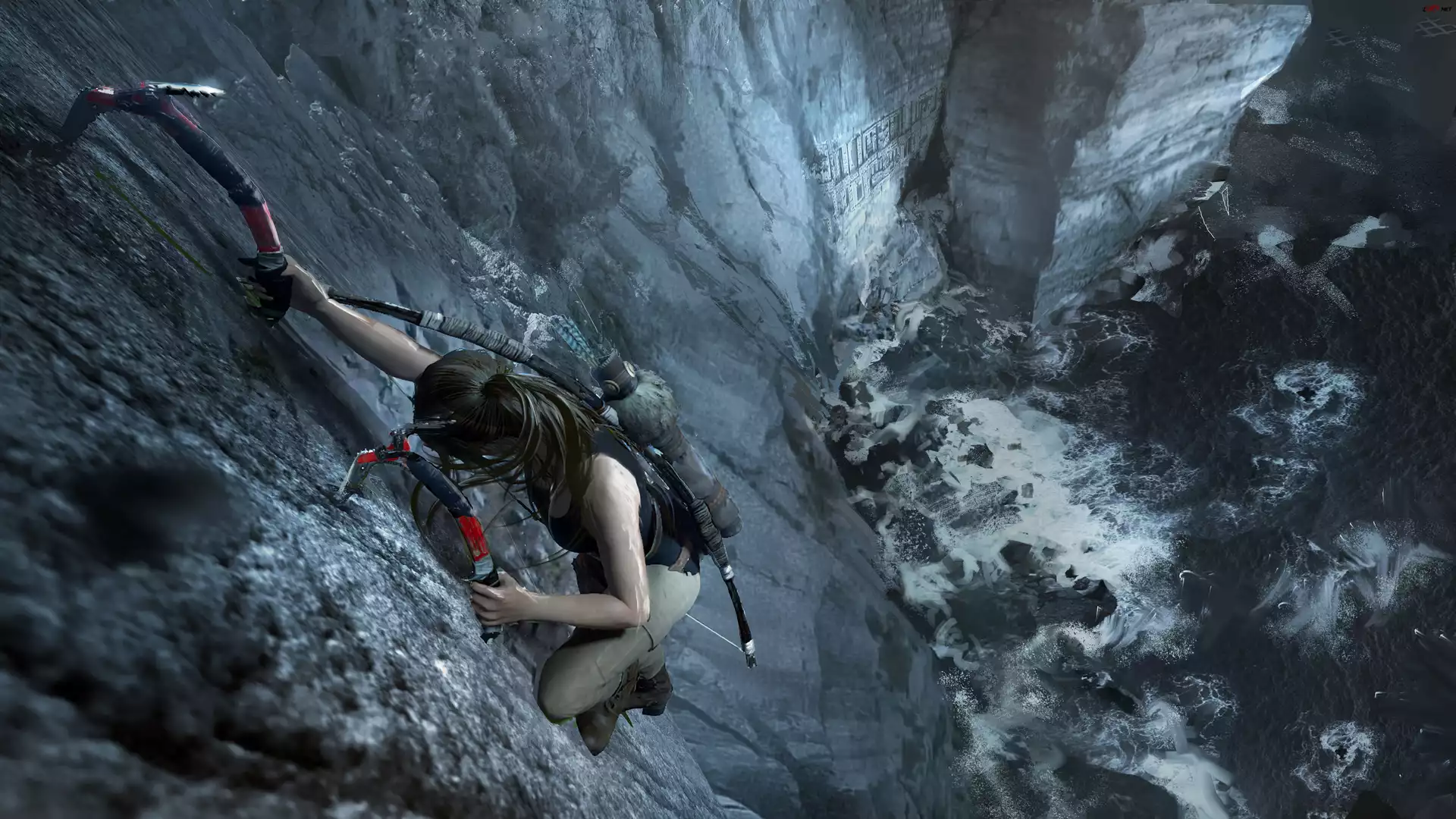 Gra, Shadow of the Tomb Raider, Tomb Raider 2018, Lara Croft, Wspinaczka