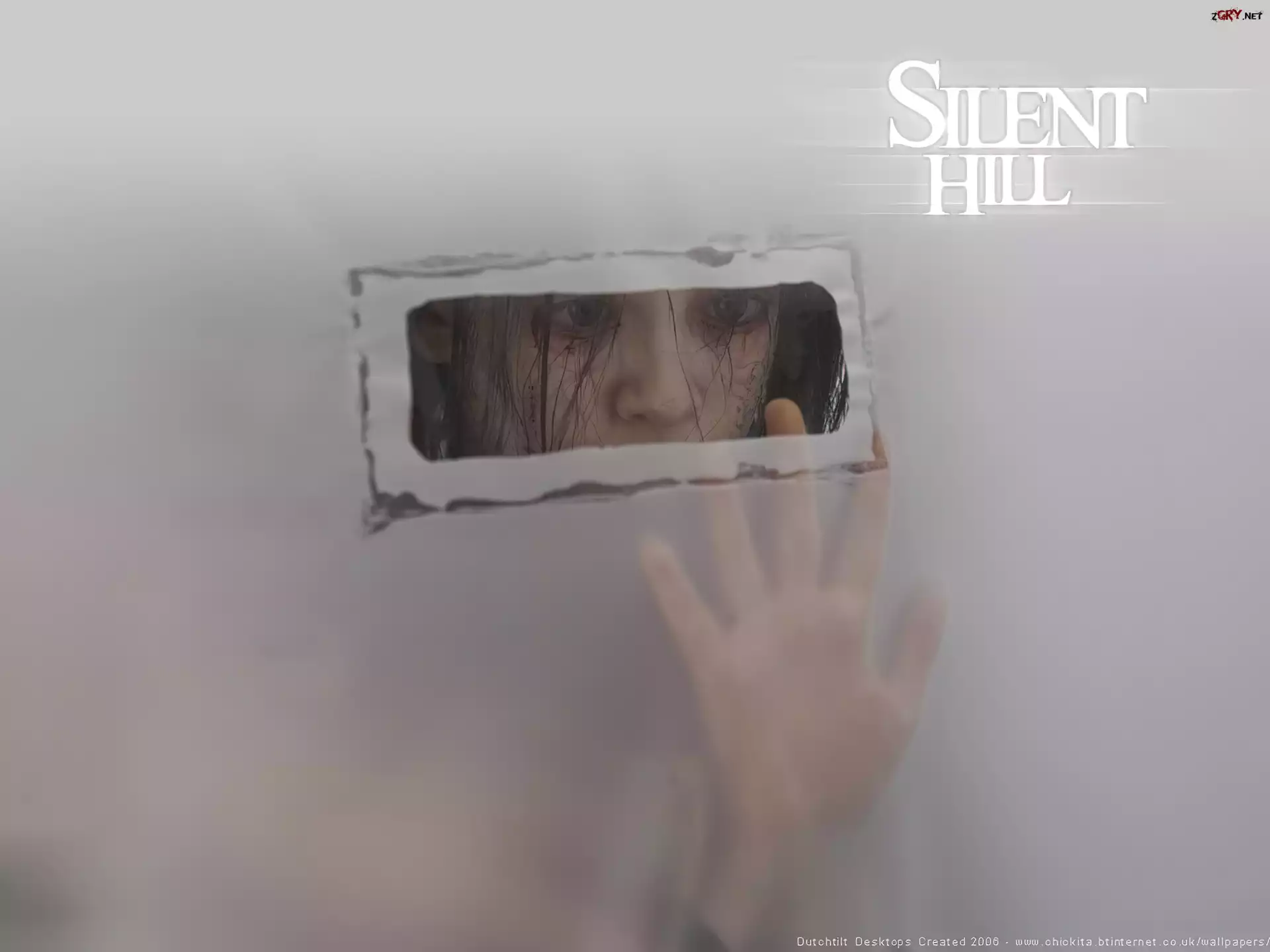 Silent Hill, dłoń, oczy, tło