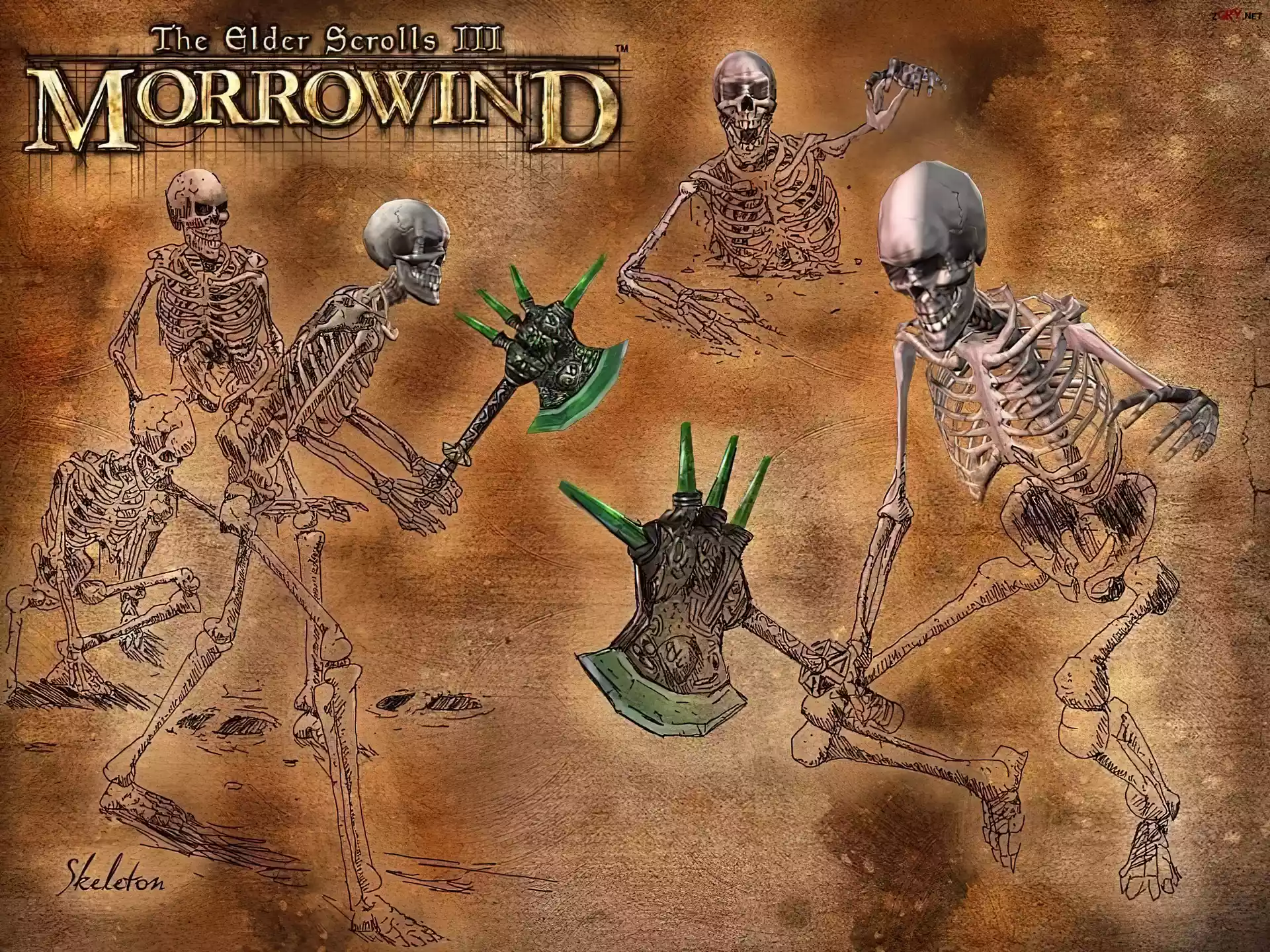 The Elder Scrolls III: Morrowind, Szkielety
