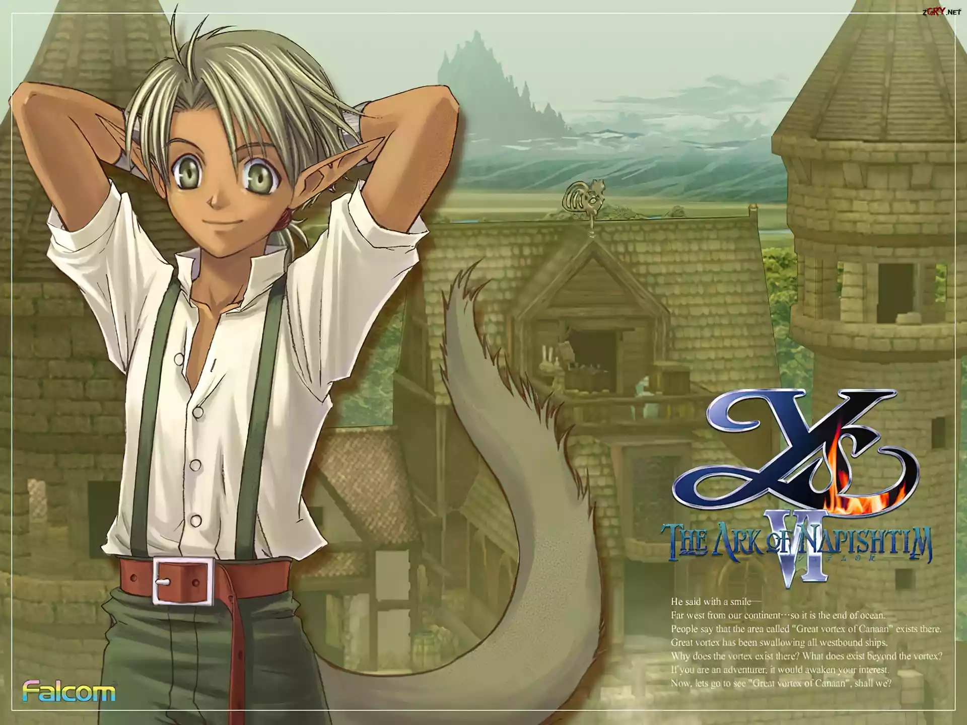 Ys Vi The Ark Of Napishtim, postać, mężczyzna, elf, grafika, manga