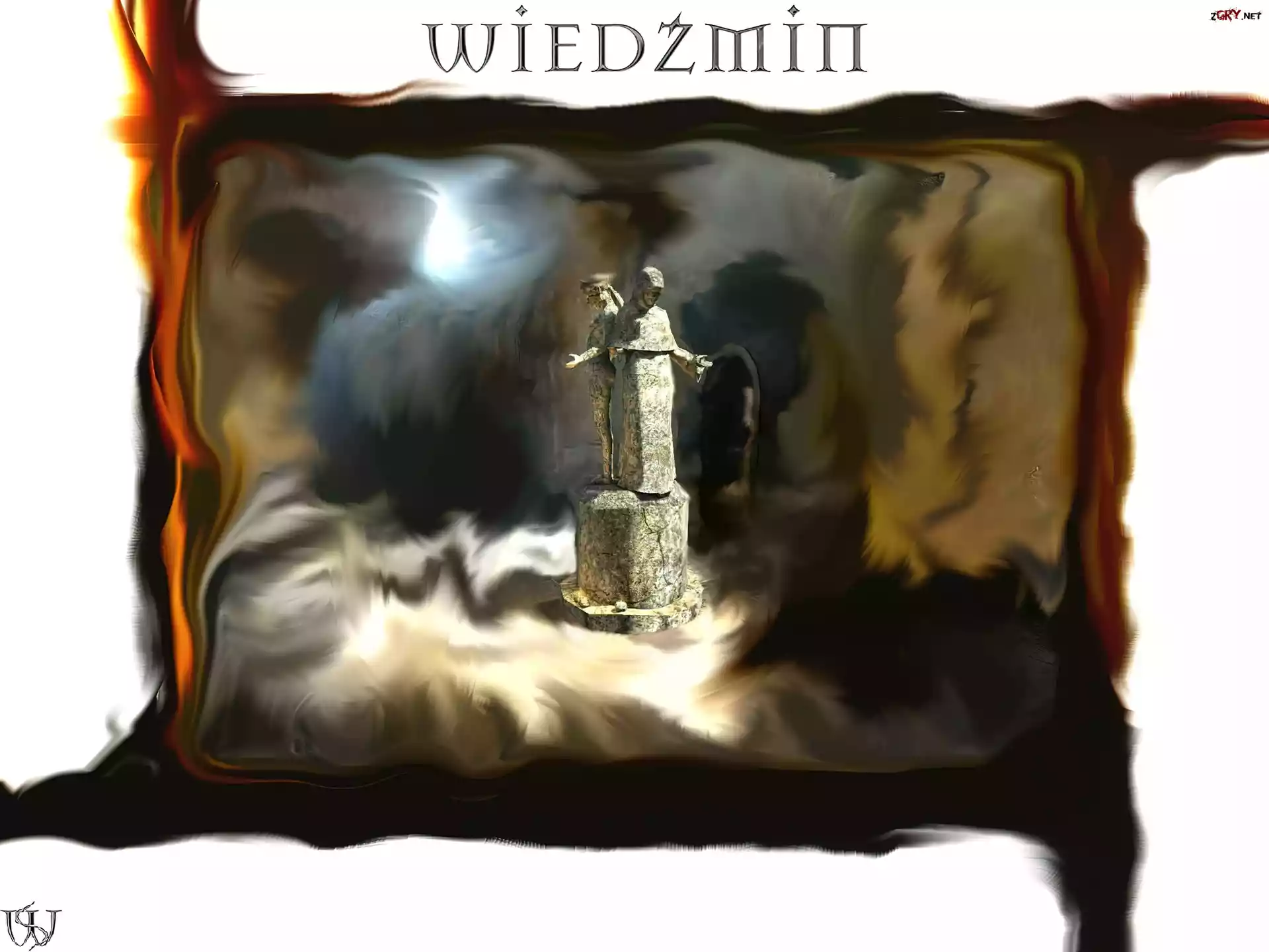 The Witcher, posąg, światło