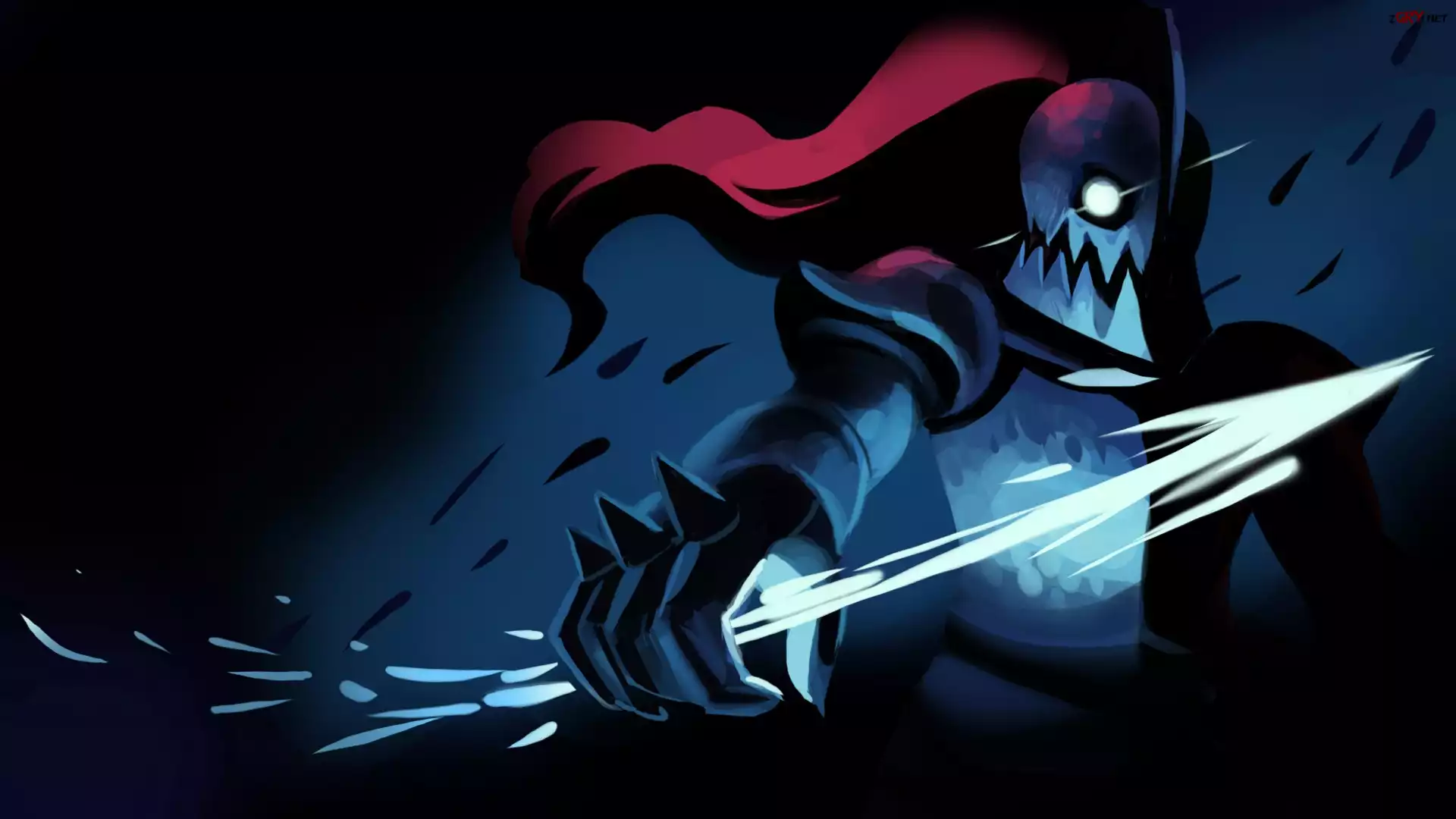 Undertale, Undyne, Zbroja, Włócznia