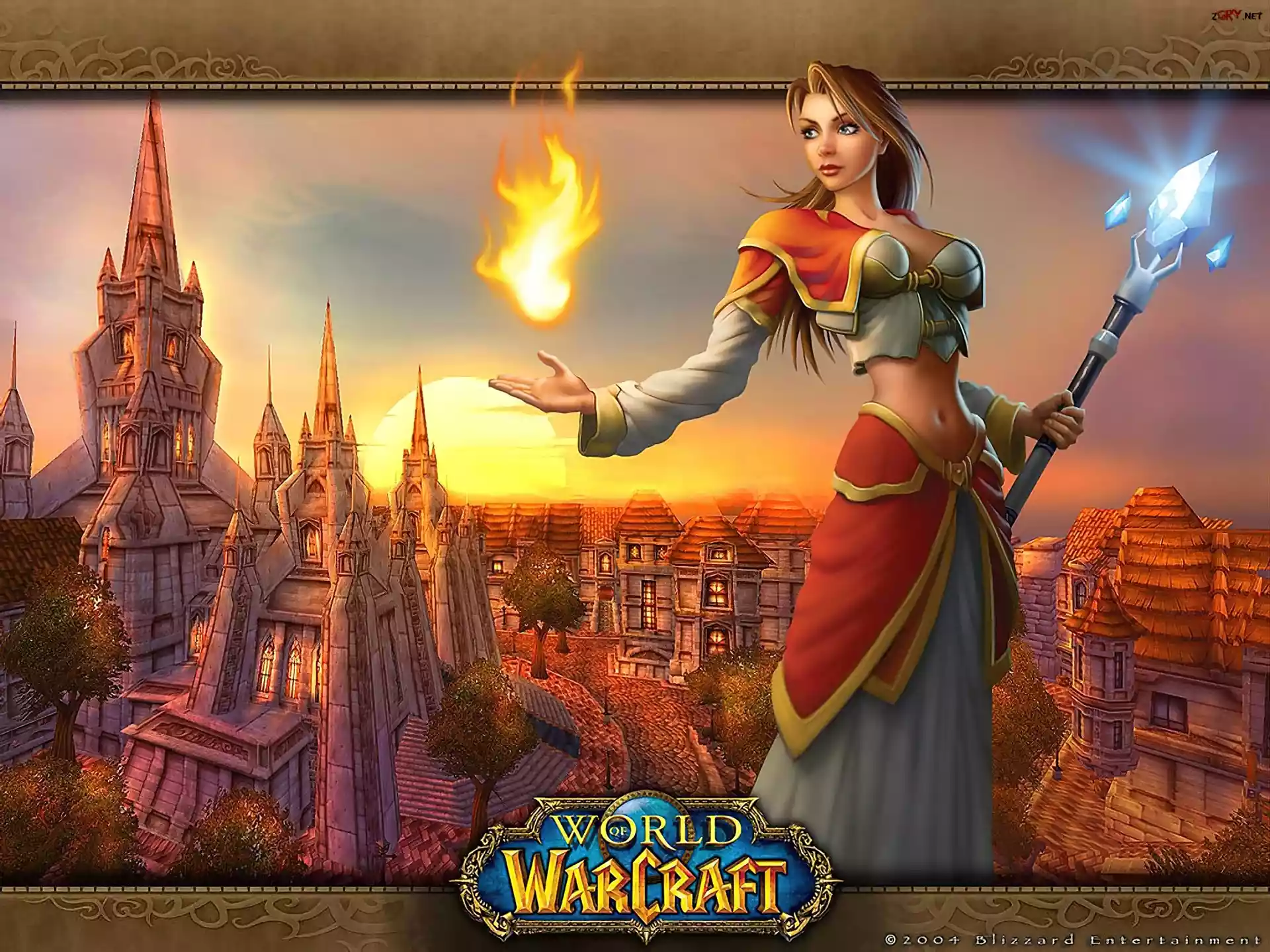 World Of Warcraft, kobieta, fantasy, ogień